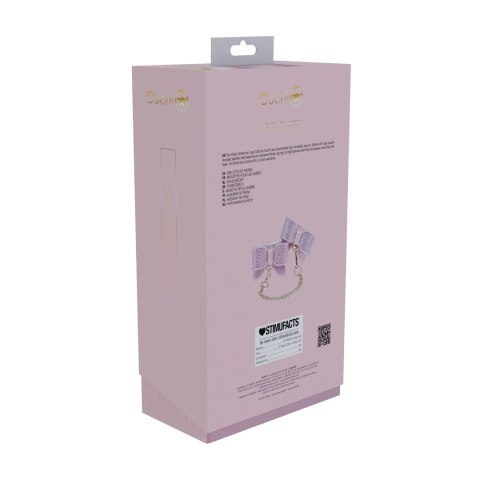 Ouch! Paris Collection regulowane skorzane kajdanki na kostki rożowe