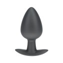 Ouch! Smooth Silicone Plug Large 8,9 cm anatomiczny, kolor gunmetal