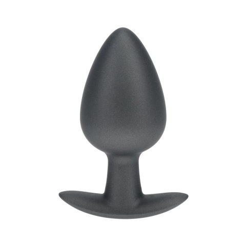 Ouch! Smooth Silicone Plug Large 8,9 cm anatomiczny, kolor gunmetal