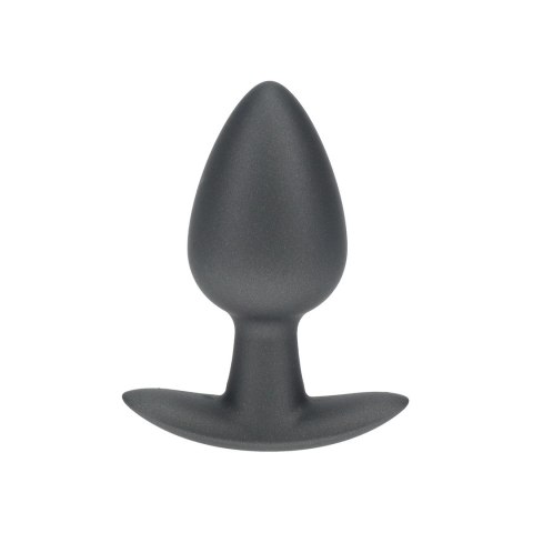 Ouch! Smooth Silicone Plug Medium 7,9 cm Gunmetal - anatomiczny kształt