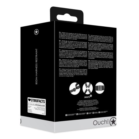 Ouch! Uprząż regulowana skorzana model Black - system mocowań