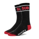 Prowler RED Sub Socks - czarne skarpety z czerwonymi akcentami, unisex