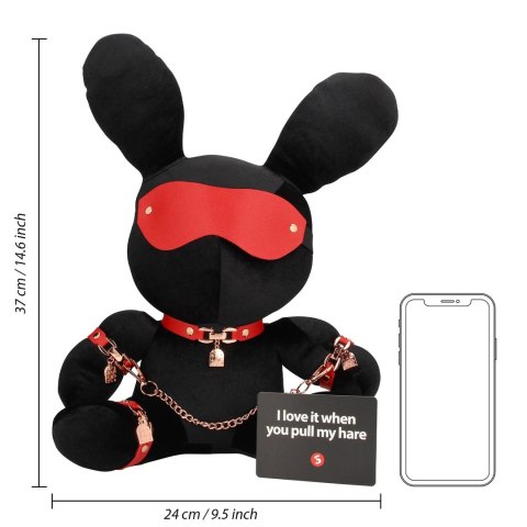 Rimba Rabbit Bondage Velvet Pluszowy Duży Czarny Model Dekoracyjny