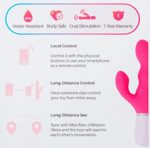 Lovense Nora - Intuicyjny model zdalny Bluetooth, silikonowy, 24,2 cm