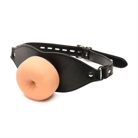 XR Brands Ass Face Mouth Gag - anatomiczna maska z regulowanym paskiem