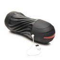 XR Brands Sucking Vibrating System Black - automatyczna maszyna intymna TPE