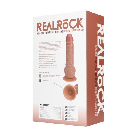 RealRock Classic Tan 20,5 cm - model z wibracją i przyssawką
