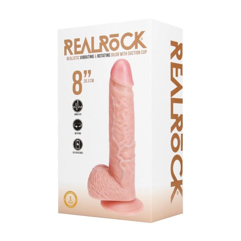 RealRock Model 8 Wibrujący Anatomiczny System z Przyssawką Tan 20,5 cm