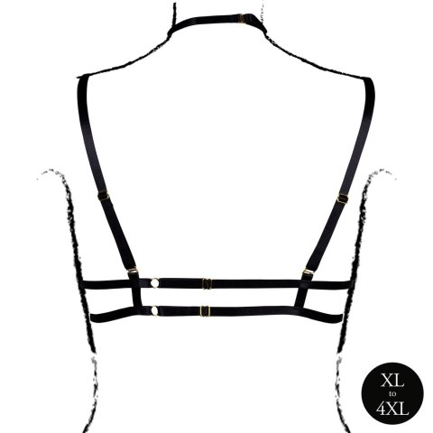 Shots Open Cup Triangle Bra Plus Size z regulowanymi ramiączkami Czarny