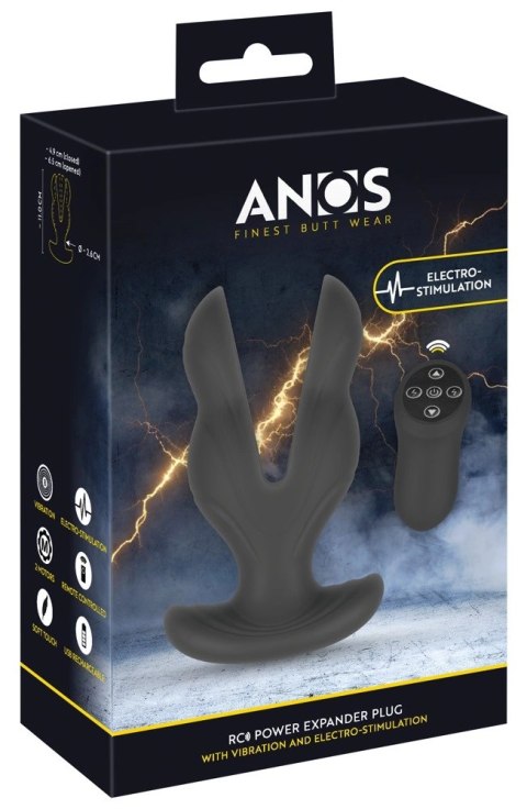 ANOS Power Expander Plug - silikonowy model z funkcją e-stymulacji i wibracji