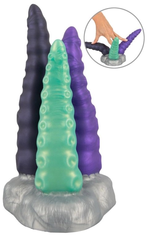Beasty Cocks Triple Tentacle silikonowy model 3-w-1, elastyczny, 22 cm