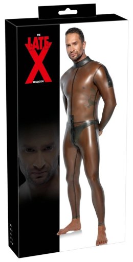 LateX Kombinezon Męski Długi Przezroczysty Dymny S Latex 0.4mm
