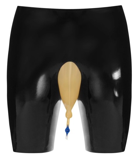 LateX Spodenki Kolarskie 2XL Czarny Lateks z Przezroczystą Wkładką