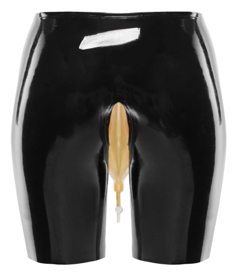 LateX Spodenki Kolarskie 2XL Czarny Lateks z Przezroczystą Wkładką