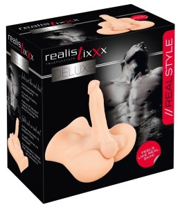Realistixxx Deluxe Man 02 - anatomiczny tors z elastycznym elementem, TPE