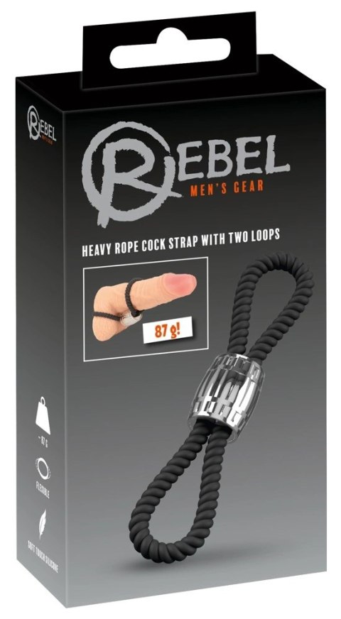 Rebel Heavy Rope Strap 2L silikonowy pasek z obciążnikiem czarny