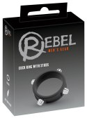 Rebel Pierścień Anatomiczny Studs silikonowy czarny 3,5 cm