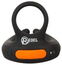 Rebel RC - System wibracyjny z pierścieniami i pilotem, silikon, czarny