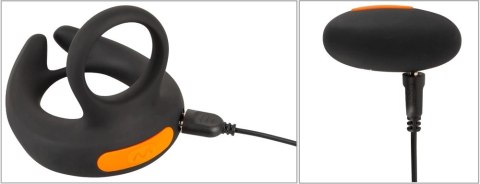 Rebel RC - System wibracyjny z pierścieniami i pilotem, silikon, czarny