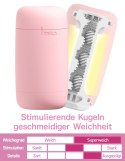 Tenga Puffy Strawberry Pink - miękka maszyna intymna, pastelowy roż