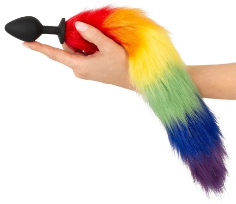 You2Toys Fluffy Tail Rainbow silikonowy model z kolorowym ogonem 42 cm