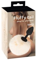 You2Toys Fluffy Tail White S - silikonowa zatyczka z puszystym ogonem