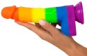 You2Toys PRIDE! silikonowy model intymny tęczowy 21 cm z podstawą