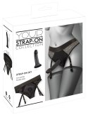 You2Toys Your Strap-On Briefs & Dildo Czarny z Silikonowym Elementem 17,5 cm