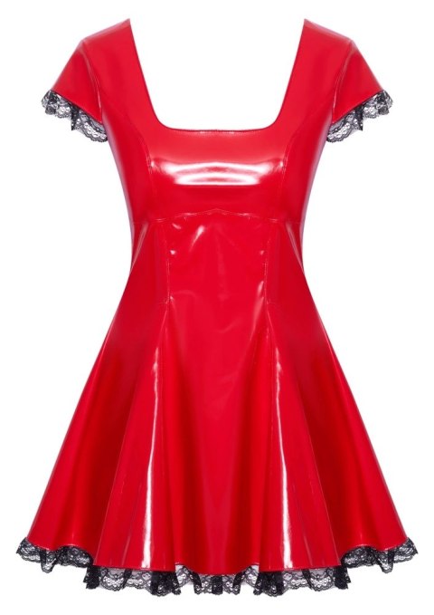 Black Level Mini Sukienka Winylowa Czerwona S Glamour Fit & Flare