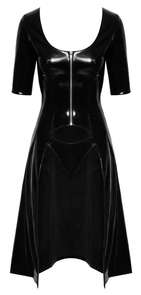 Black Level Vinyl Dress & Coat 2w1 XL Błyszcząca Czerń