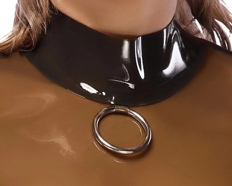 LateX Koszulka lateksowa długi rękaw bez brzucha 2XL czarna