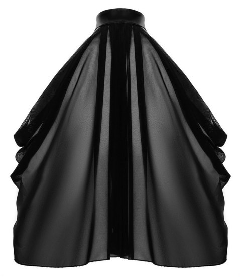 Noir Orgia Top Czarny Tiulowy Zwiewny Asymetryczny M