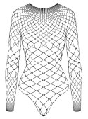 Cottelli Fantasy Body Siateczkowe z Dżetami Długi Rękaw S-L Czarny