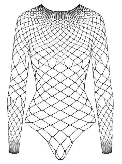 Cottelli Fantasy Body Siateczkowe z Dżetami Długi Rękaw S-L Czarny