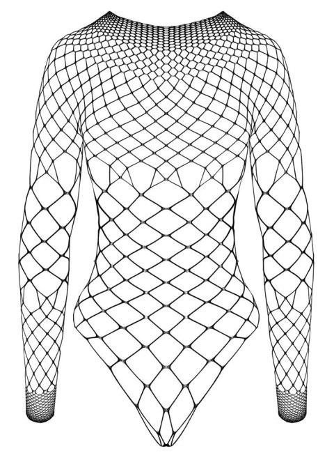 Cottelli Fantasy Body Siateczkowe z Dżetami Długi Rękaw S-L Czarny