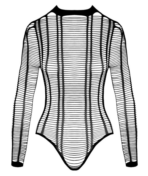 Cottelli Fantasy Body w Prążki Czarne S-L Prześwitujące Elastyczne