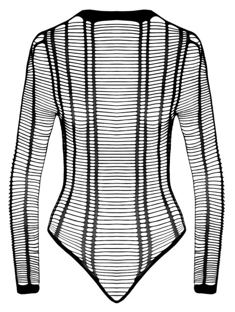 Cottelli Fantasy Body w Prążki Czarne S-L Prześwitujące Elastyczne