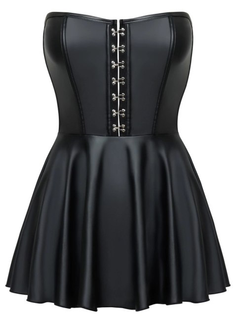 Cottelli PARTY Mini Sukienka Gorsetowa Czarna Matowa S