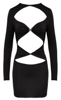 Cottelli PARTY Sukienka Damska Czarna S Wycięcia Dżety Stretch