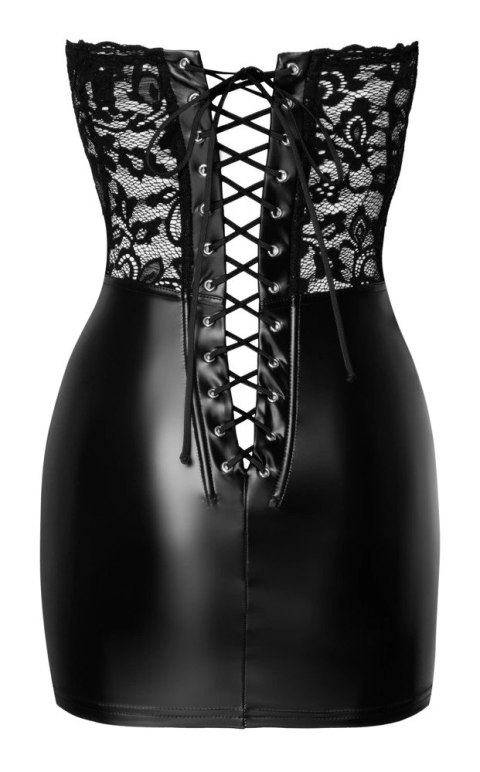 Noir Libido Mini Sukienka Czarna z Koronką Rozkloszowana S