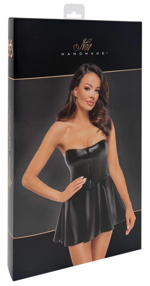 Noir Libido Sukienka Mini Czarna Matowa, Regulowane Ramiączka, Rozmiar M