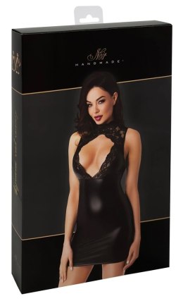 Noir Mini Sukienka Czarna L Bez Rękawow Koronka Powerwet Look