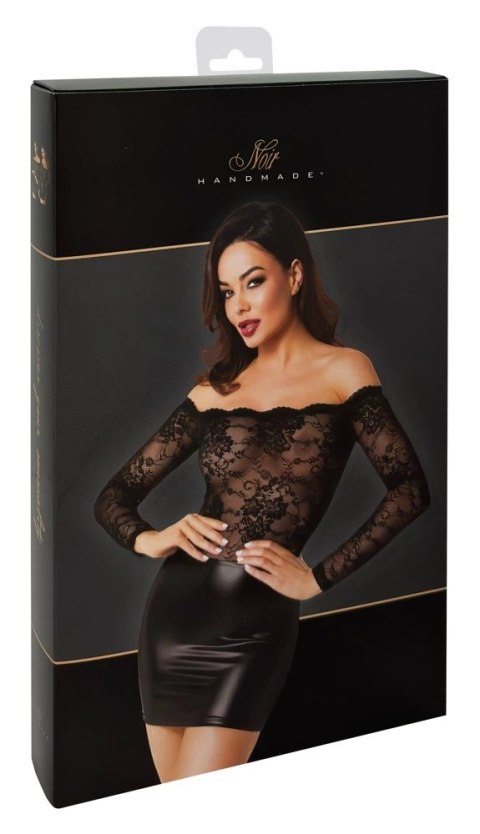 Noir Orgia Exclusive Mini Sukienka Czarna z Długim Rękawem L