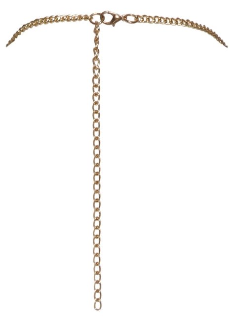 Cottelli ACCESSOIRES Top Złoty z Regulowanym Łańcuszkiem, Metaliczny