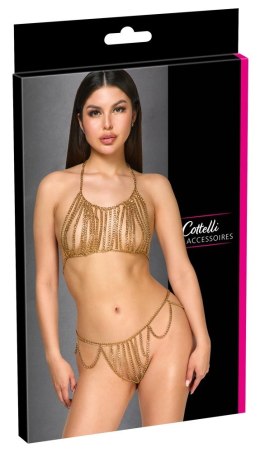 Cottelli ACCESSOIRES bikini łańcuszkowe złote - regulowane, metalowe