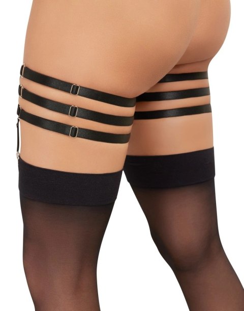 Cottelli Accessoires Pas do Pończoch L/XL, Potrojne Paski, Regulowany