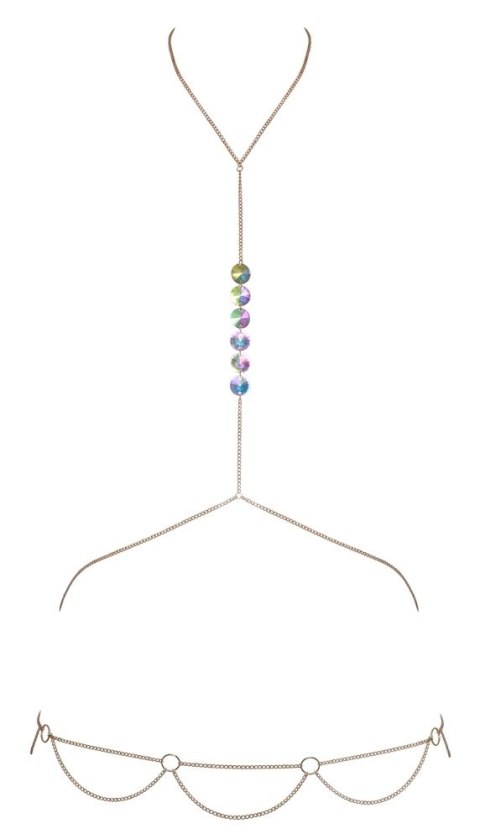 Cottelli Accessoires ozdobny łańcuszek złoty z cekinami, regulowany