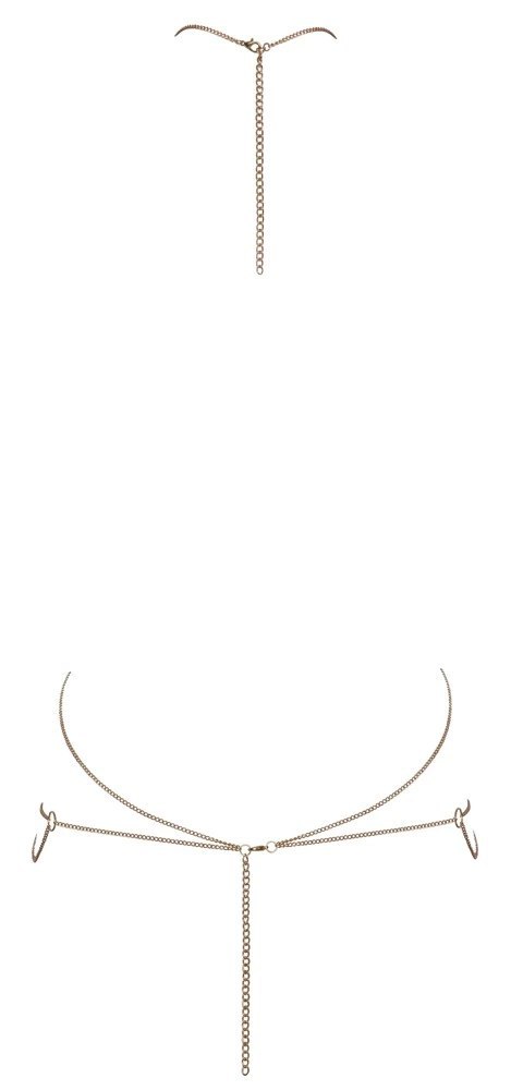 Cottelli Accessoires ozdobny łańcuszek złoty z cekinami, regulowany