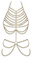 Cottelli Accessories Body Chain Złoty Regulowany 3 Zapięcia