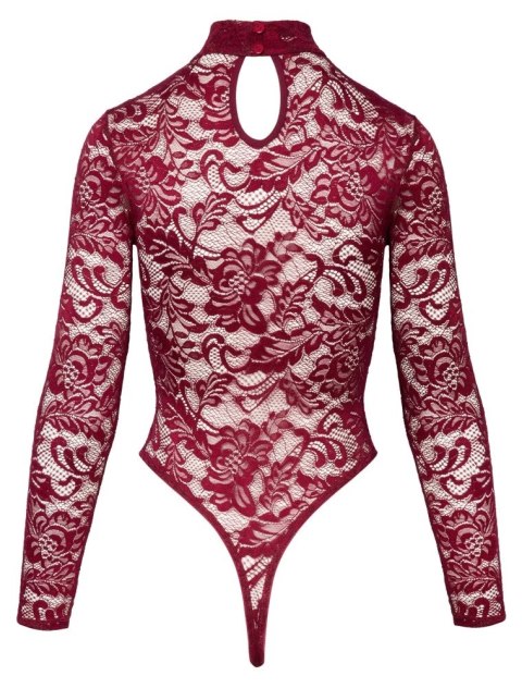 Cottelli Collection Body koronkowe czerwone XL z długim rękawem